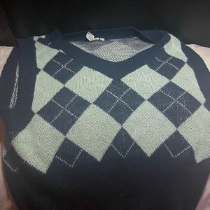 Blue Checkers Vest ( Rue21 brand ) New/not used/ size: L